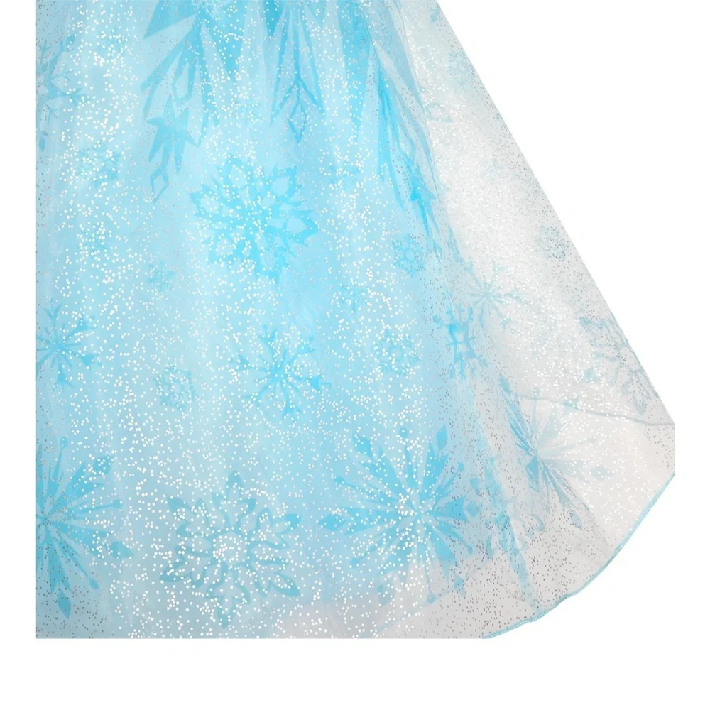 New Disney Store Frozen Elsa Costume Dress Girls 3T Sequins Princess Halloween - Picture 8 of 10